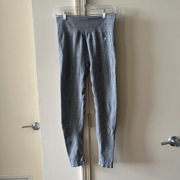 Gymshark Women’s Marl Seamless High Rise Leggings Grey Size Medium - Picture 4 of 11